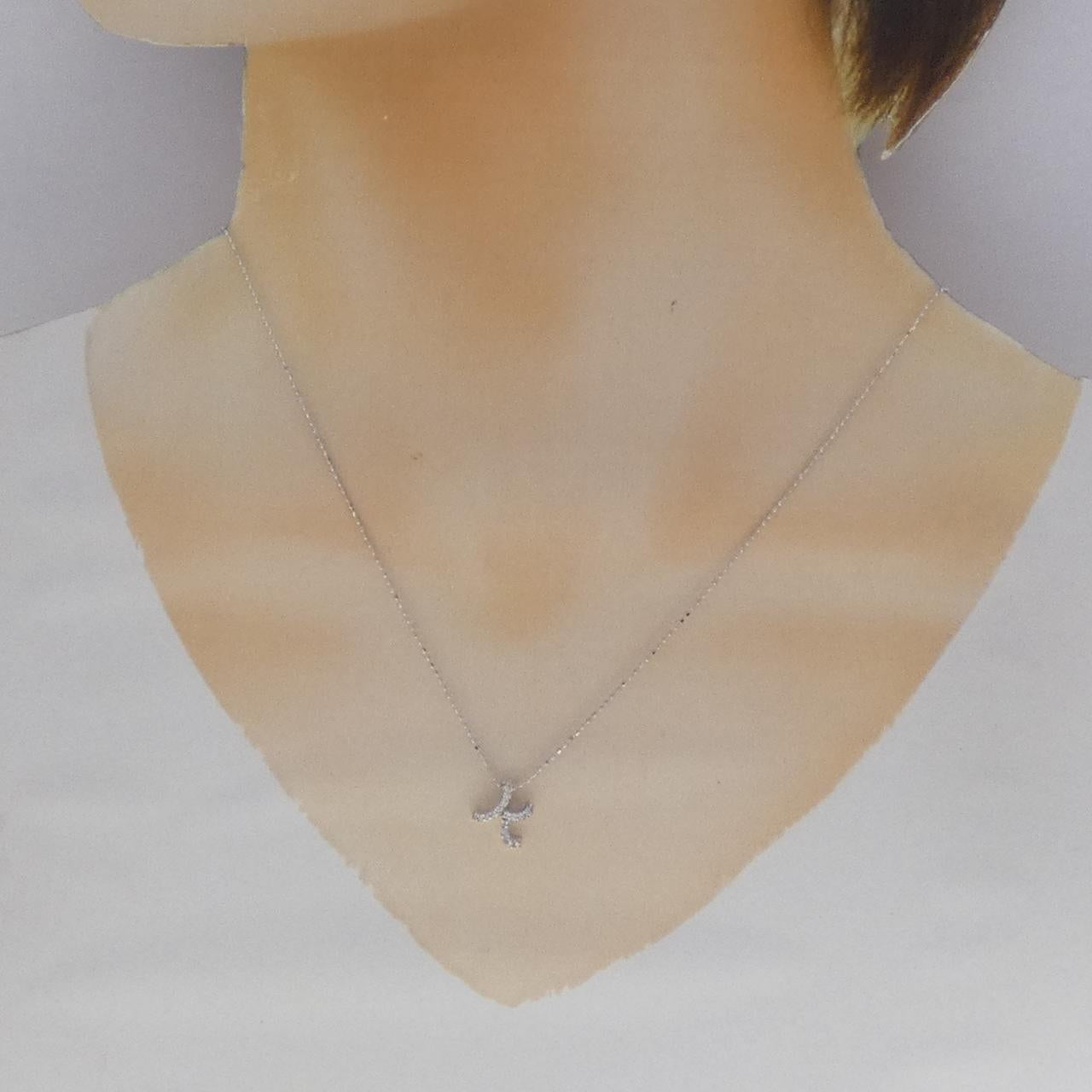 Au750ダイヤモンドイニシャルKネックレス