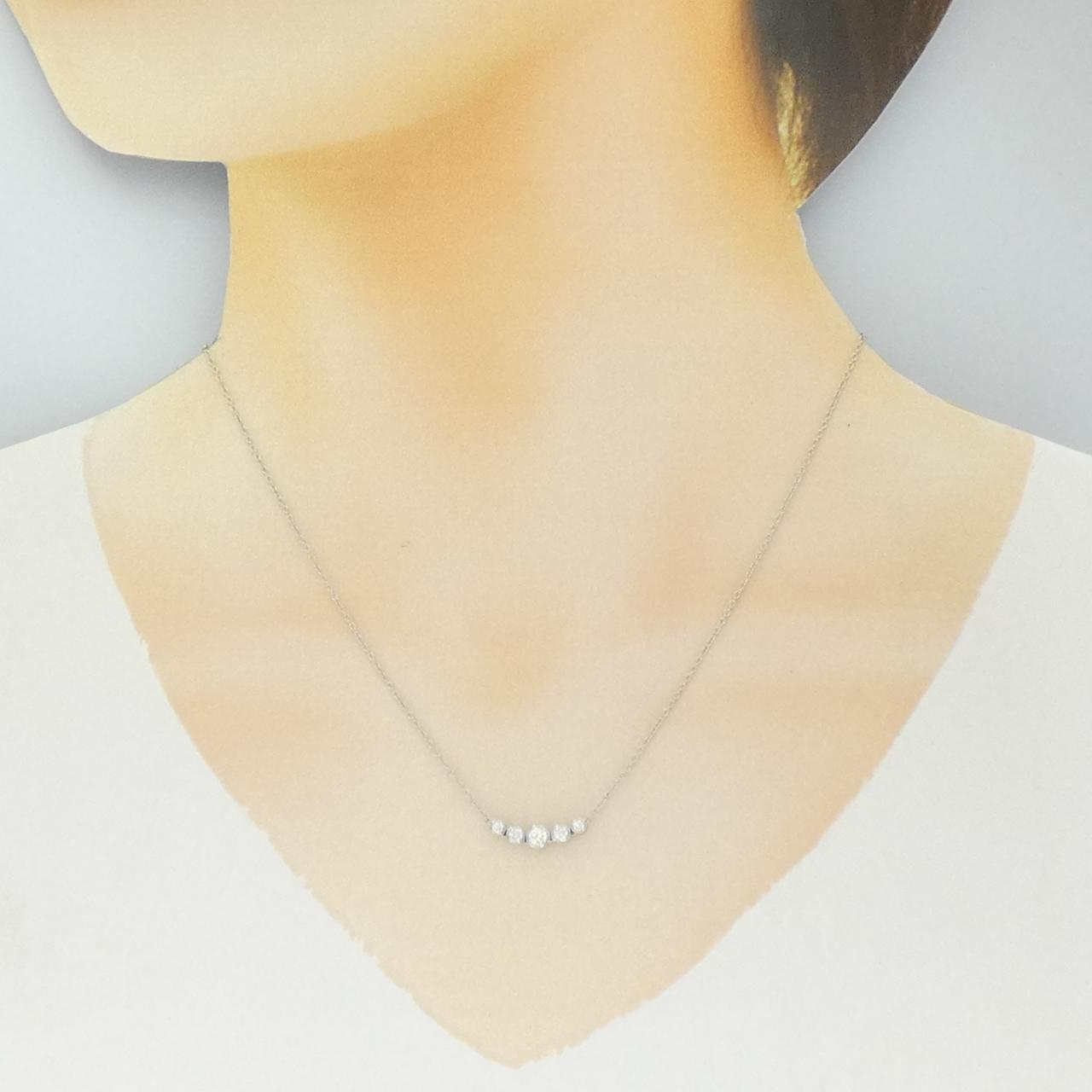 ティファニー ジャズ グラジュエイテッド プラチナ ダイヤモンドネックレス