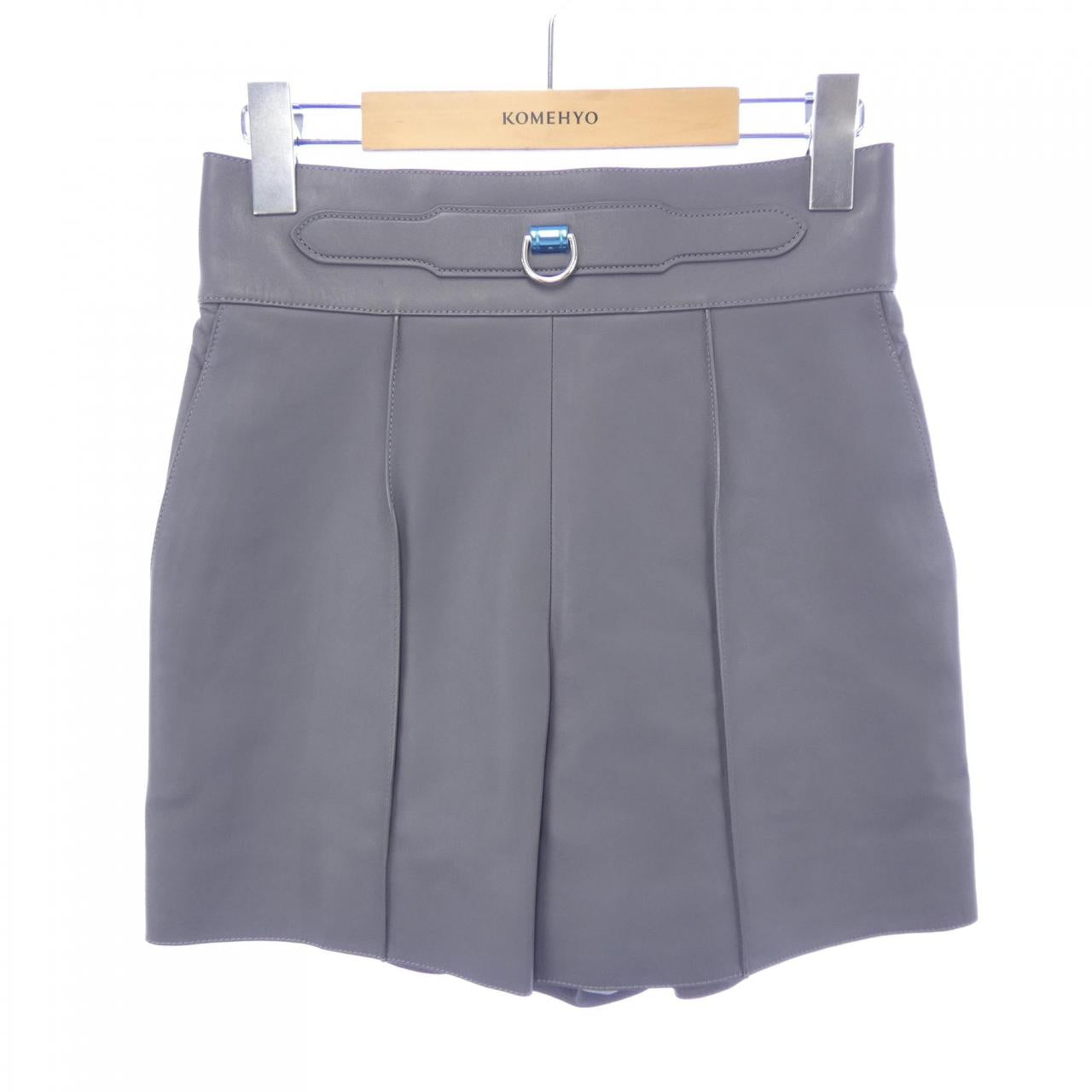 エルメス ラムレザーショートパンツ