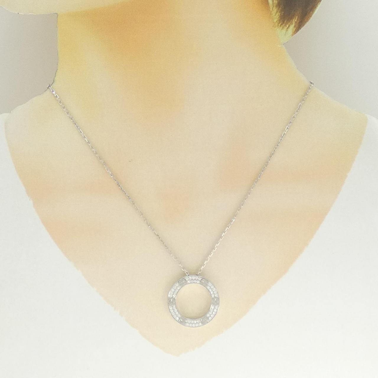 カルティエ ラブ 18Kホワイトゴールド ダイヤモンド ネックレス