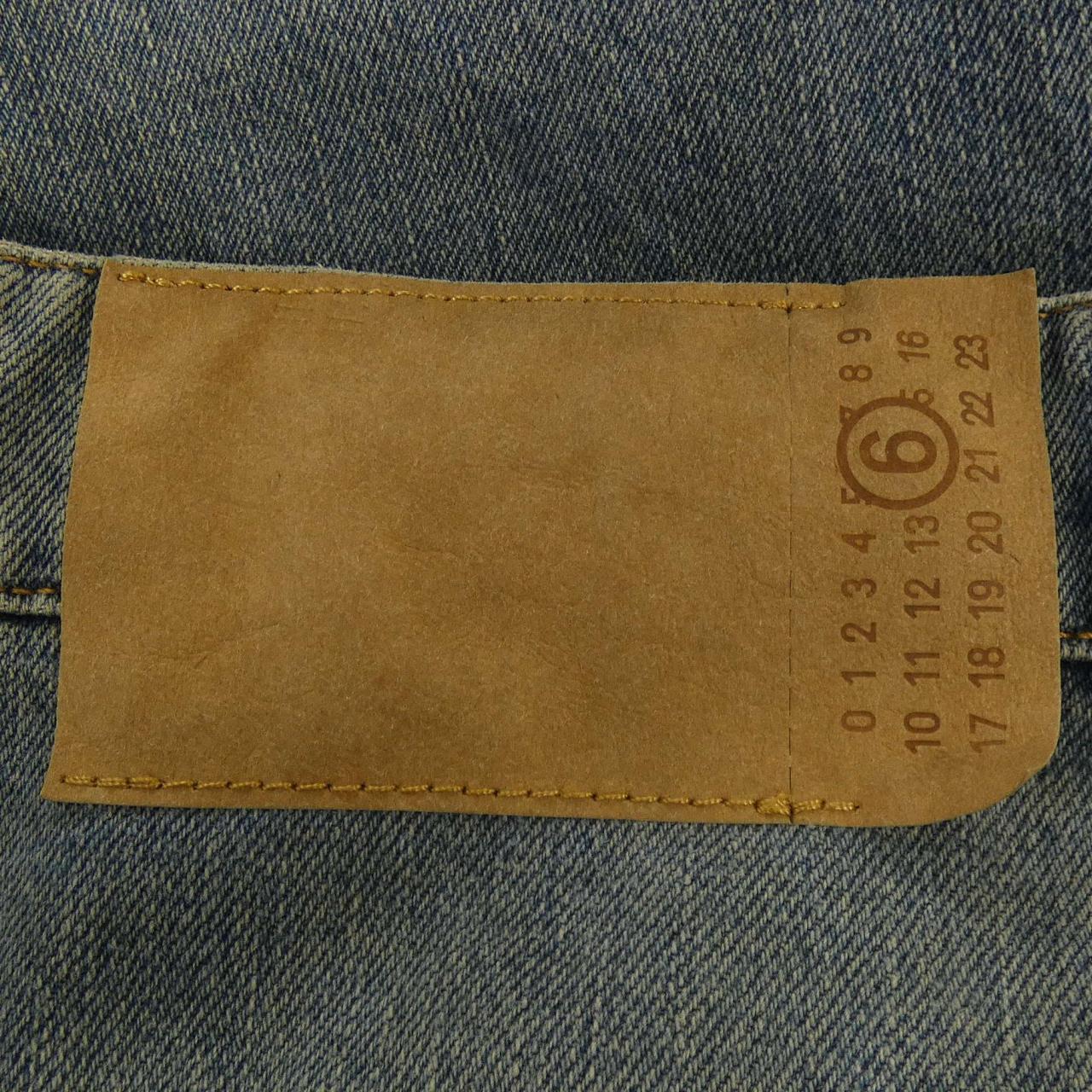 エムエムシックス ワイドレッグジーンズ