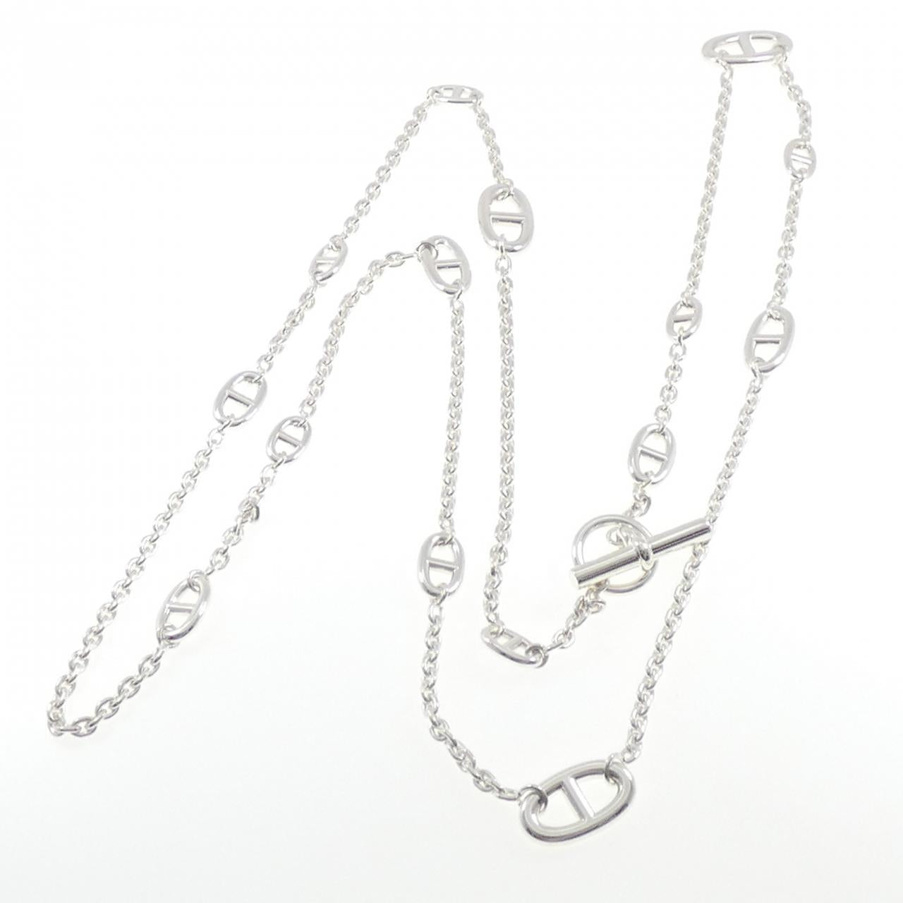 エルメス ファランドール 925シルバー ネックレス 118cm