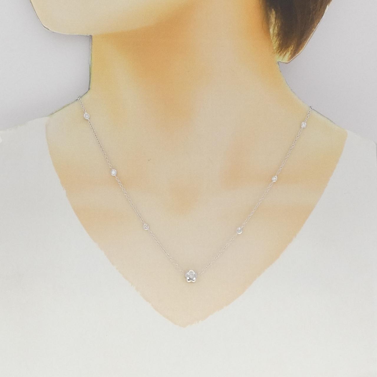 ポンテヴェキオ 750ホワイトゴールド ダイヤモンドネックレス