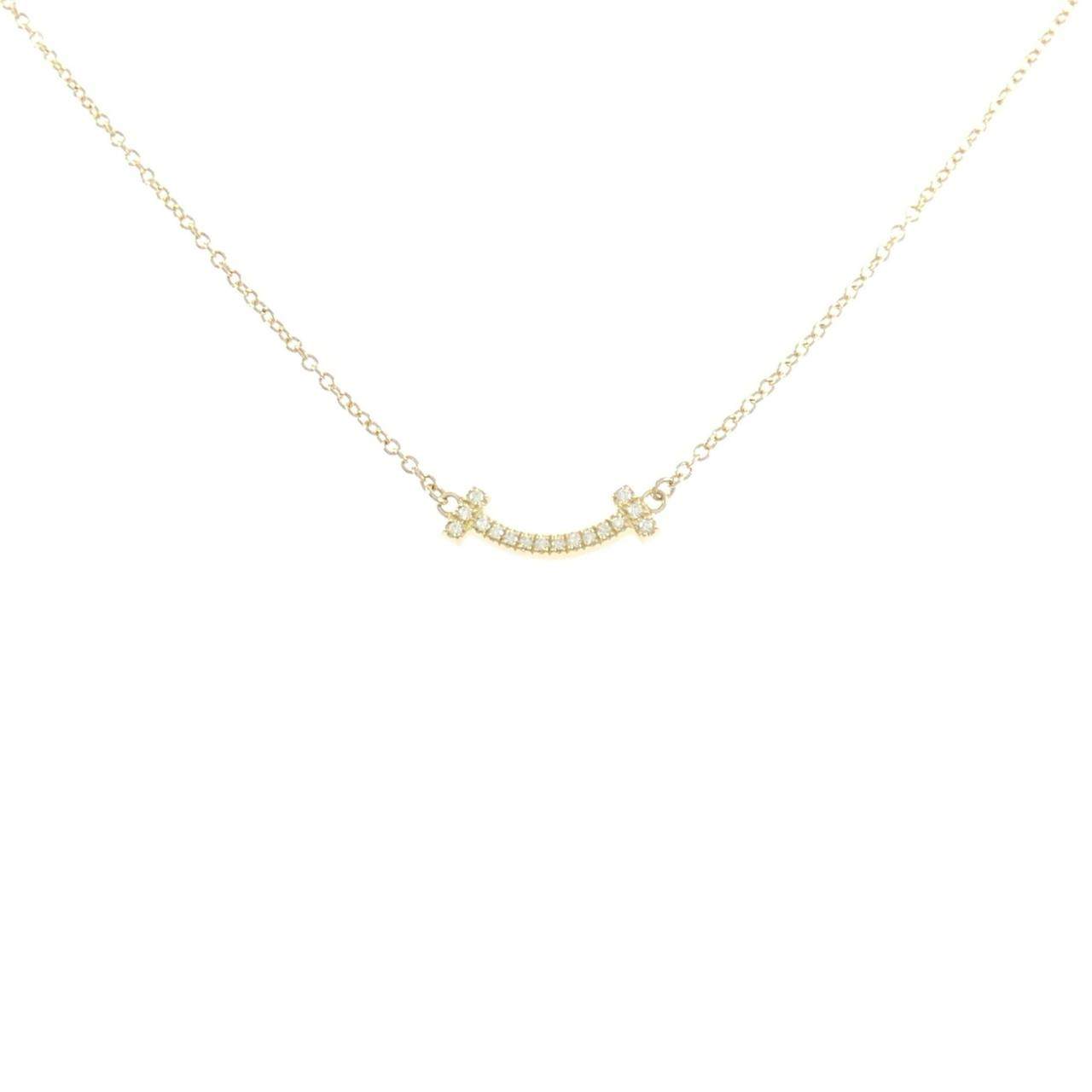 ティファニー Tスマイル 750イエローゴールド ダイヤモンド ネックレス
