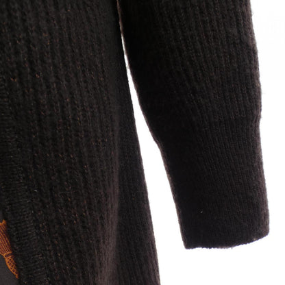 エルメス LES TAMBOURS FINESSE38 カシミヤ混ロングカーディガン