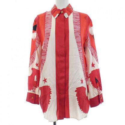 エルメス POSTE ET CAVALERIE シルクシャツ