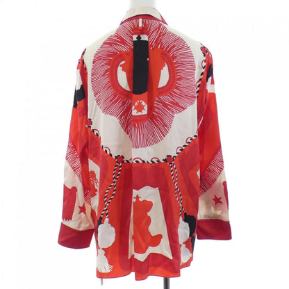 エルメス POSTE ET CAVALERIE シルクシャツ