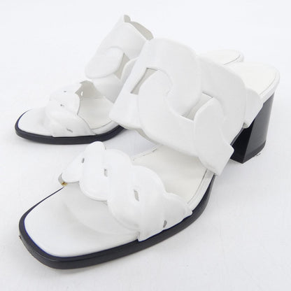 エルメス Gaby Chaine Gourmet Chaine Torsade ナッパサンダル35.5
