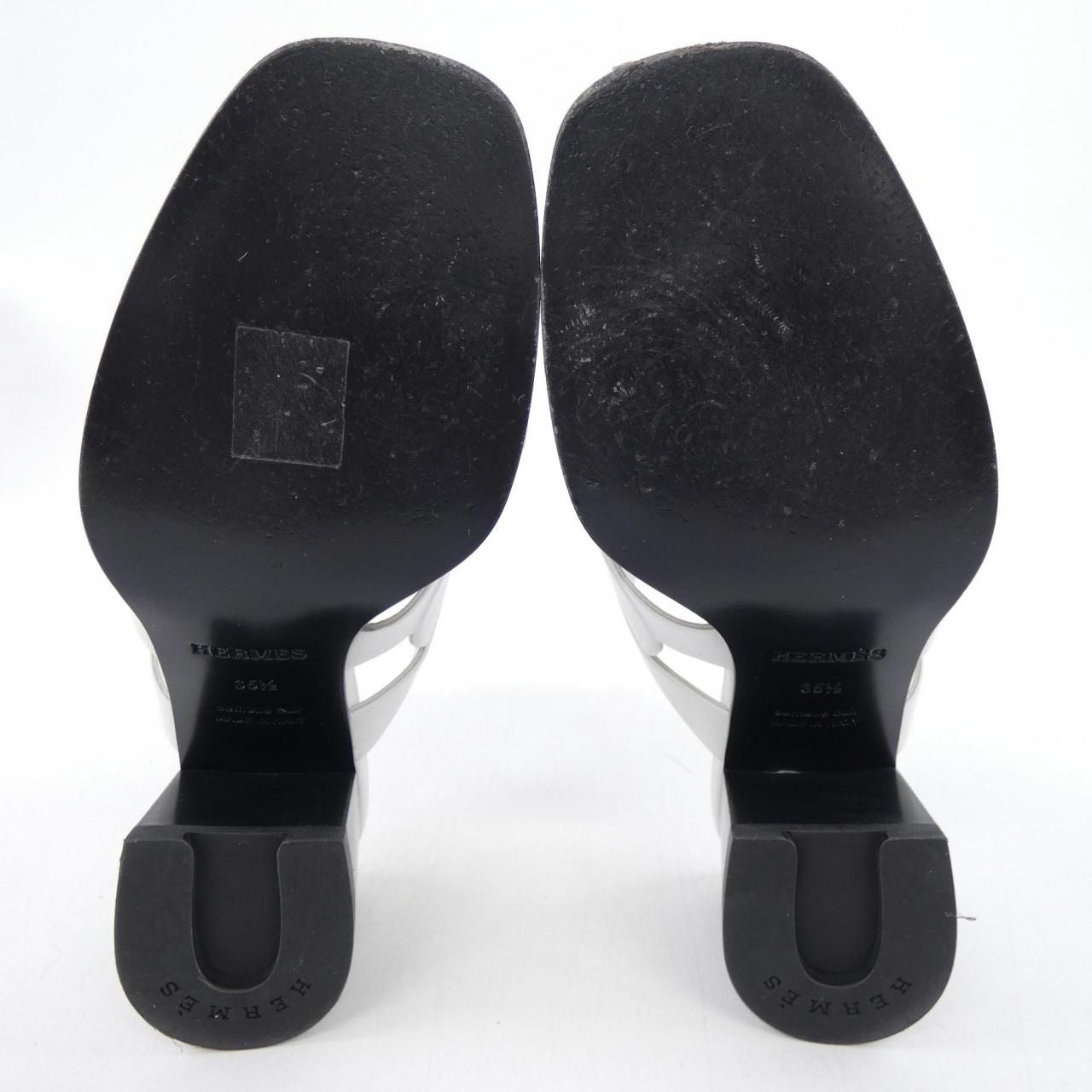 エルメス Gaby Chaine Gourmet Chaine Torsade ナッパサンダル35.5