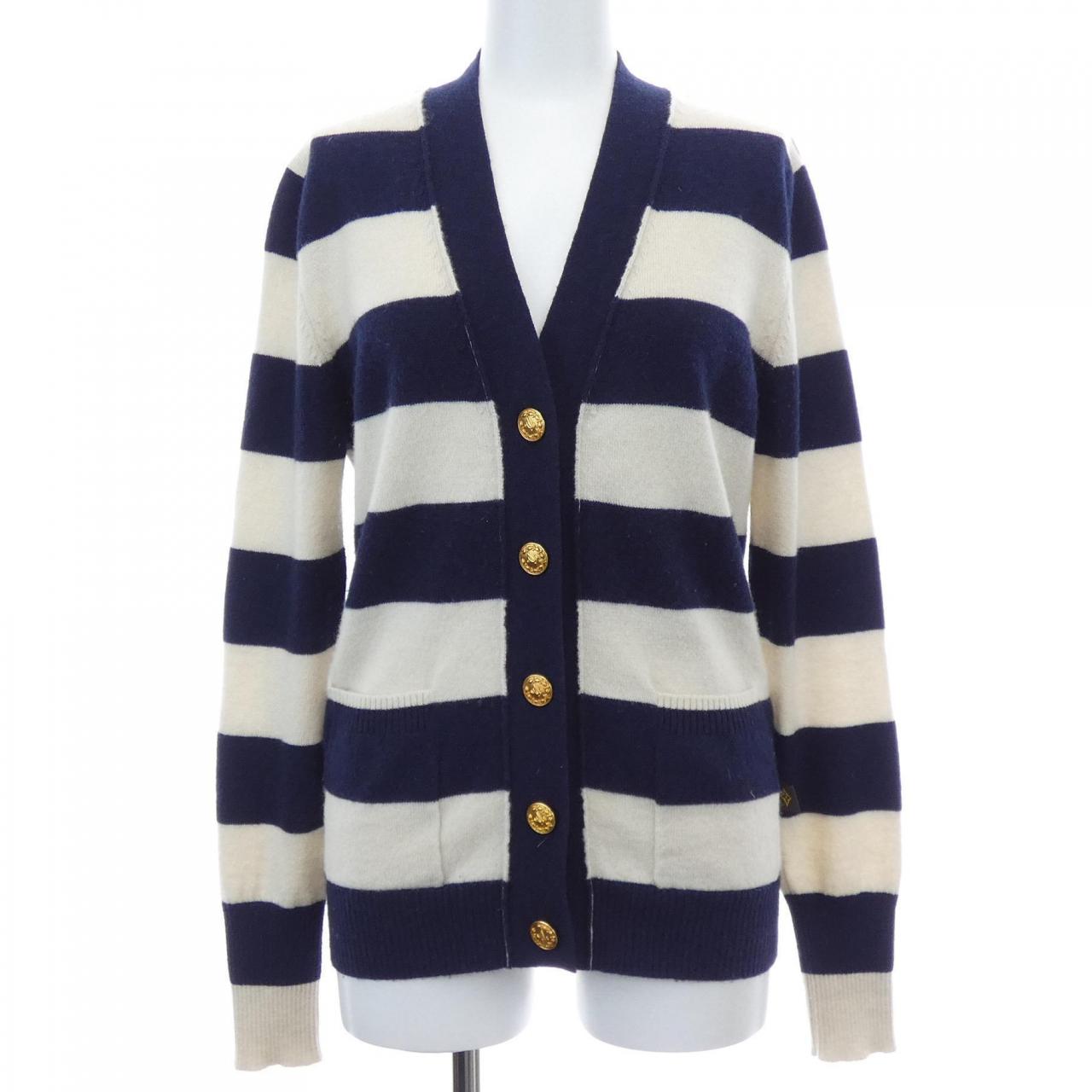 ルイヴィトン Chunky Striped Cardigan カシミヤカーディガン