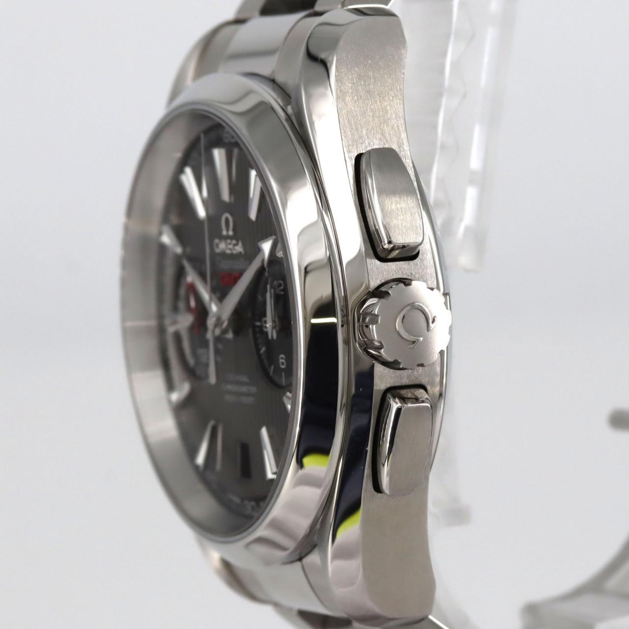 オメガ シーマスターアクアテラ クロノグラフ GMT ステンレススチール 腕時計