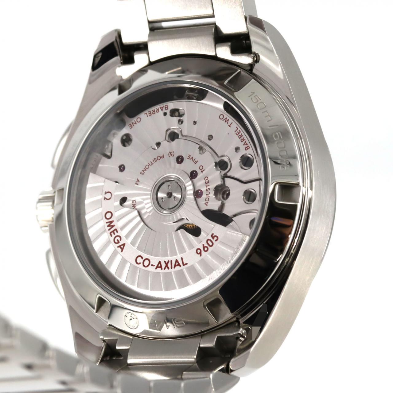 オメガ シーマスターアクアテラ クロノグラフ GMT ステンレススチール 腕時計