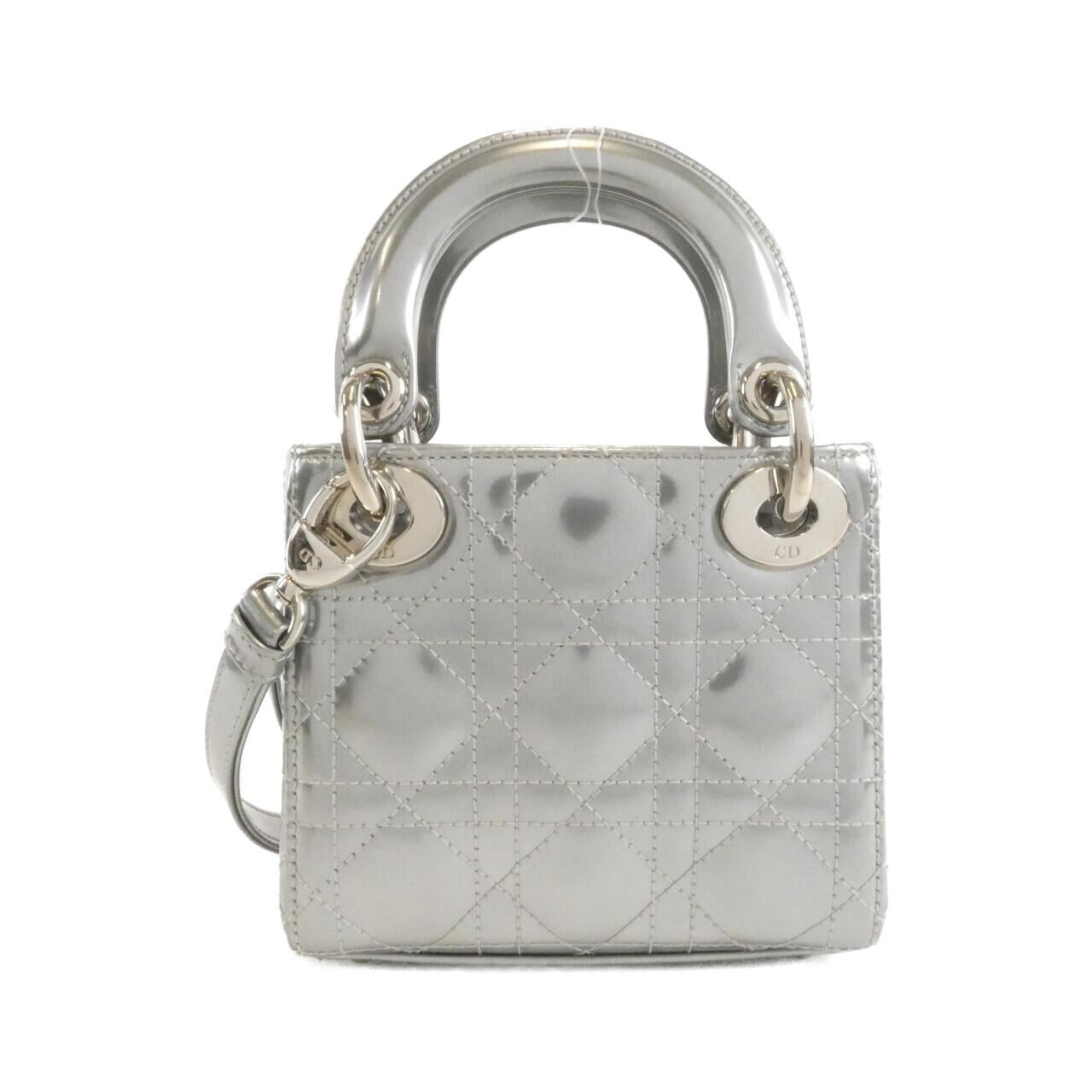 クリスチャンディオール エナメルショルダーバッグ