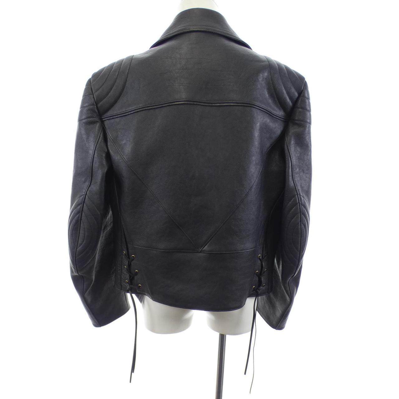 プラダ UPW416 2D02 カーフスキンライダースジャケット