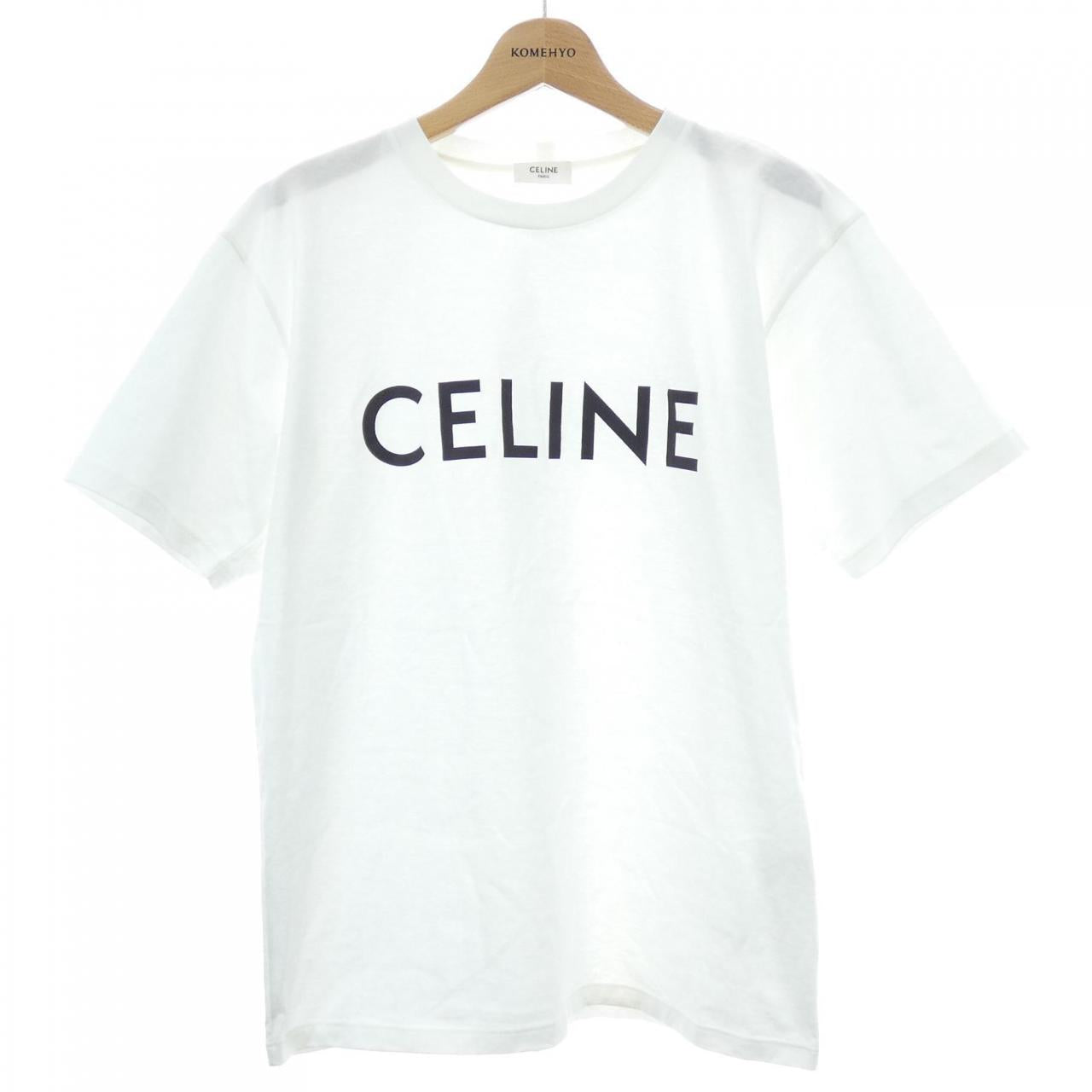 セリーヌ CELINEプリント コットンTシャツ