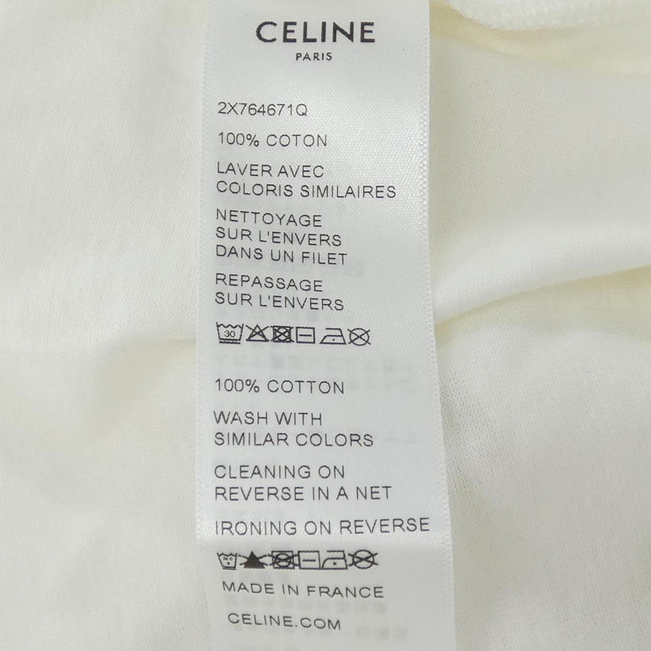 セリーヌ CELINEプリント コットンTシャツ