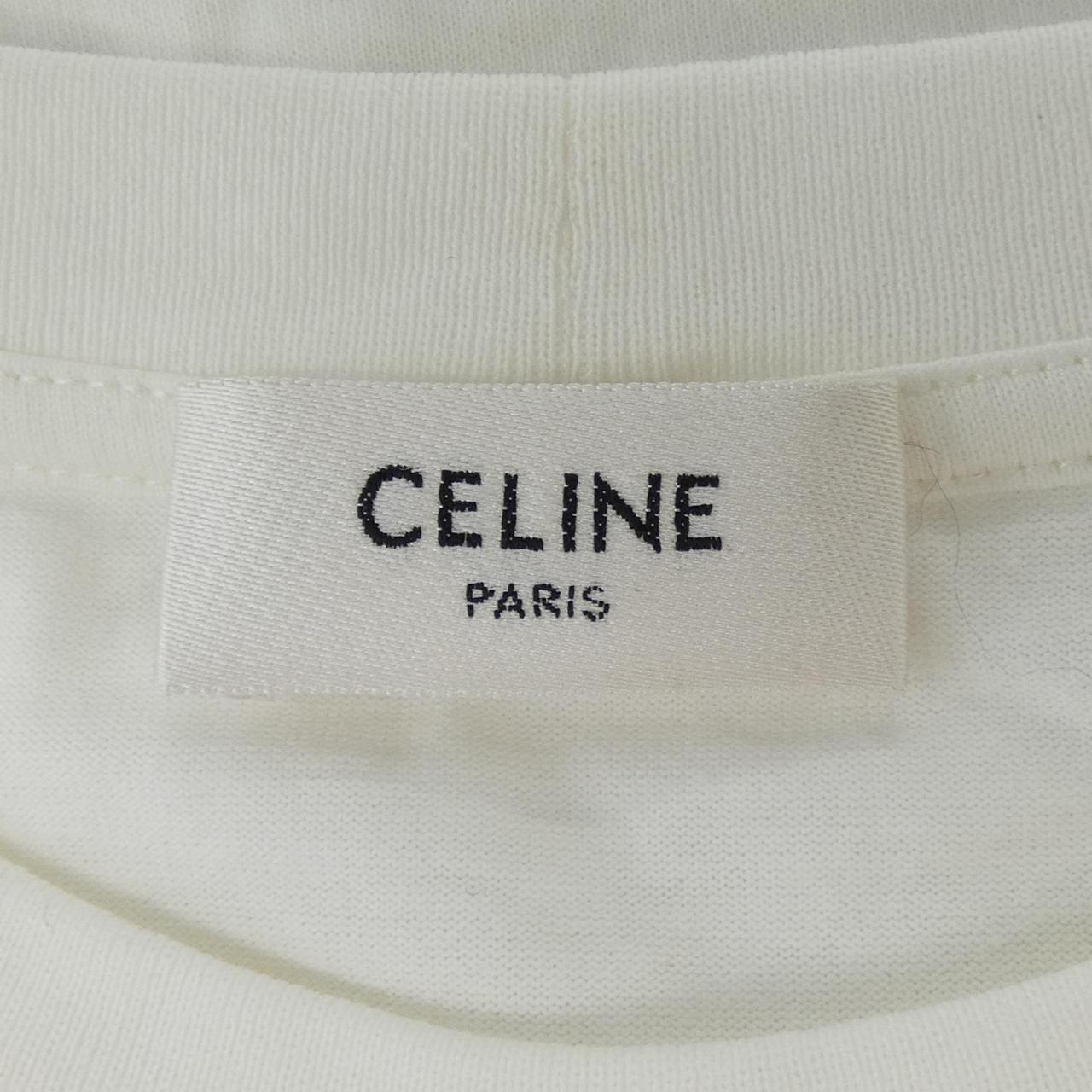 セリーヌ CELINEプリント コットンTシャツ