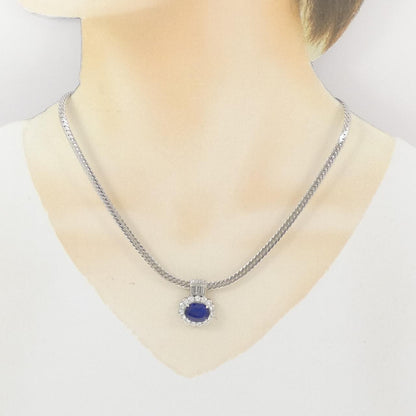 プラチナ サファイア ダイヤモンド ネックレス