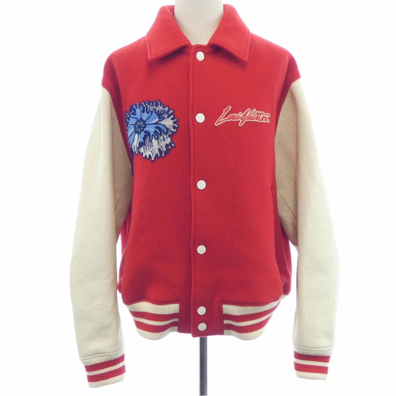 ルイヴィトン LVxYK Psychedelic Flower Embroidered Varsity Blouson ジャケット