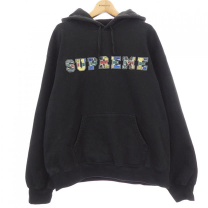 シュプリーム COLLEGIATE PATCHWORK パーカー