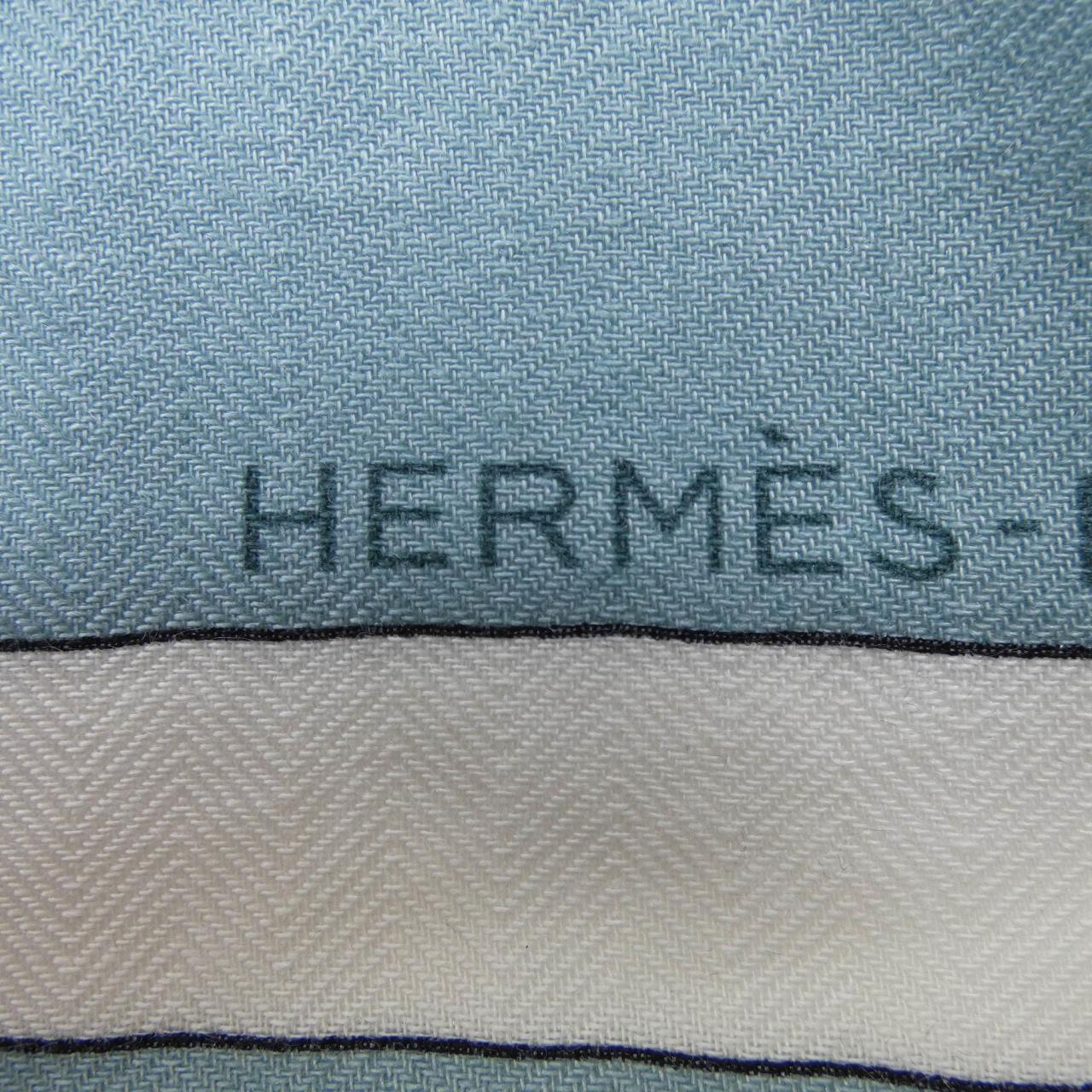 エルメス EX-LIBRIS シルクカシミヤショール