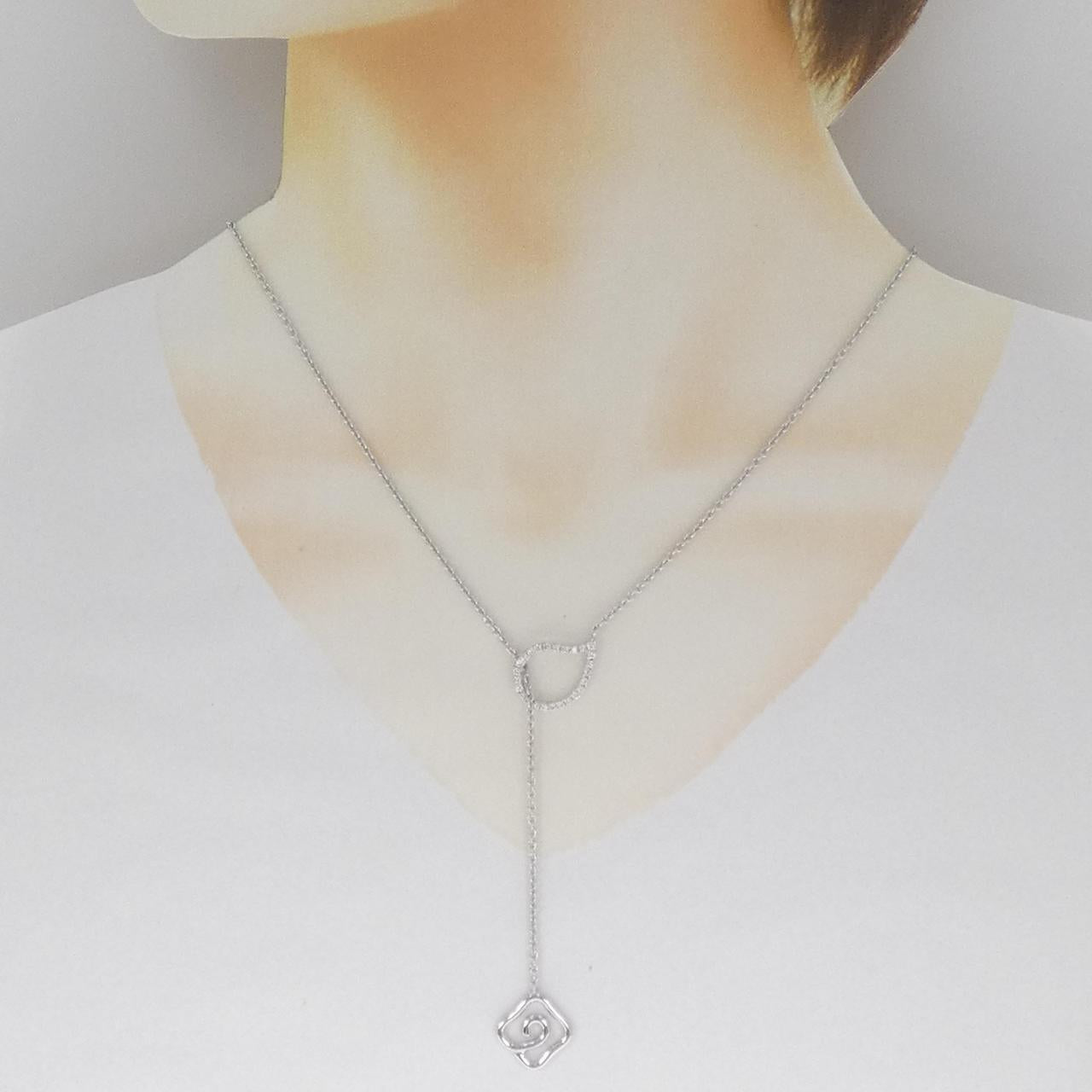 750ホワイトゴールドダイヤモンドネックレス
