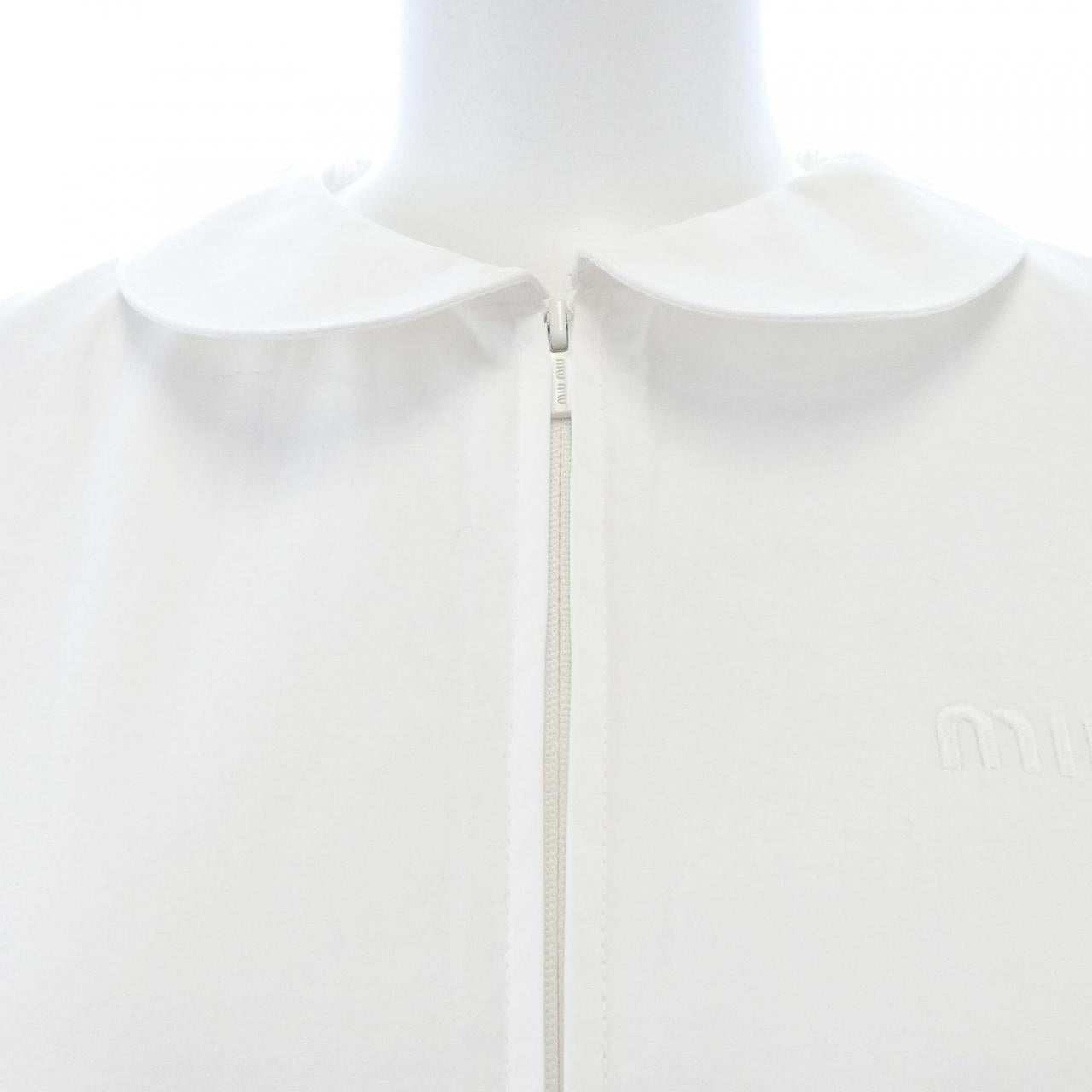 ミュウミュウ POPLIN AND JERSEY ワンピース