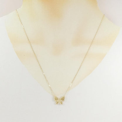 Au750 バタフライ ダイヤモンド ネックレス