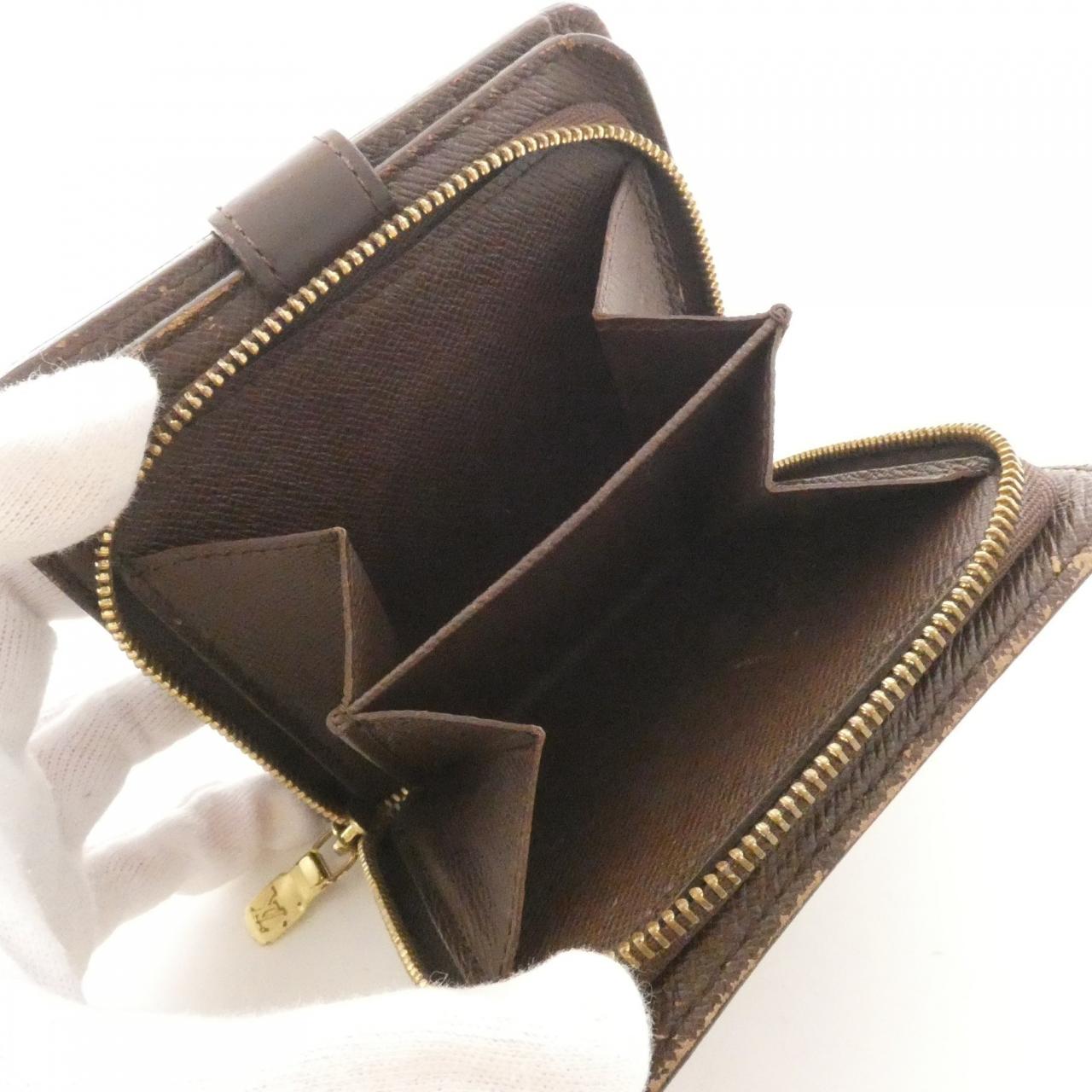 ルイヴィトン ダミエ コンパクトジップ 二つ折り財布