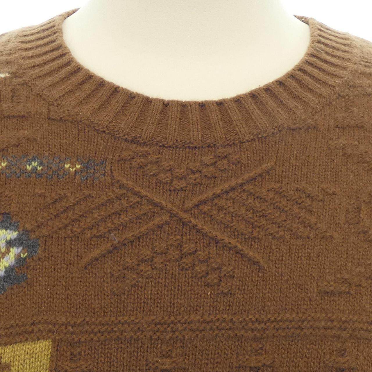 エルメス COULEURS EN COURS カシミヤ混ニット