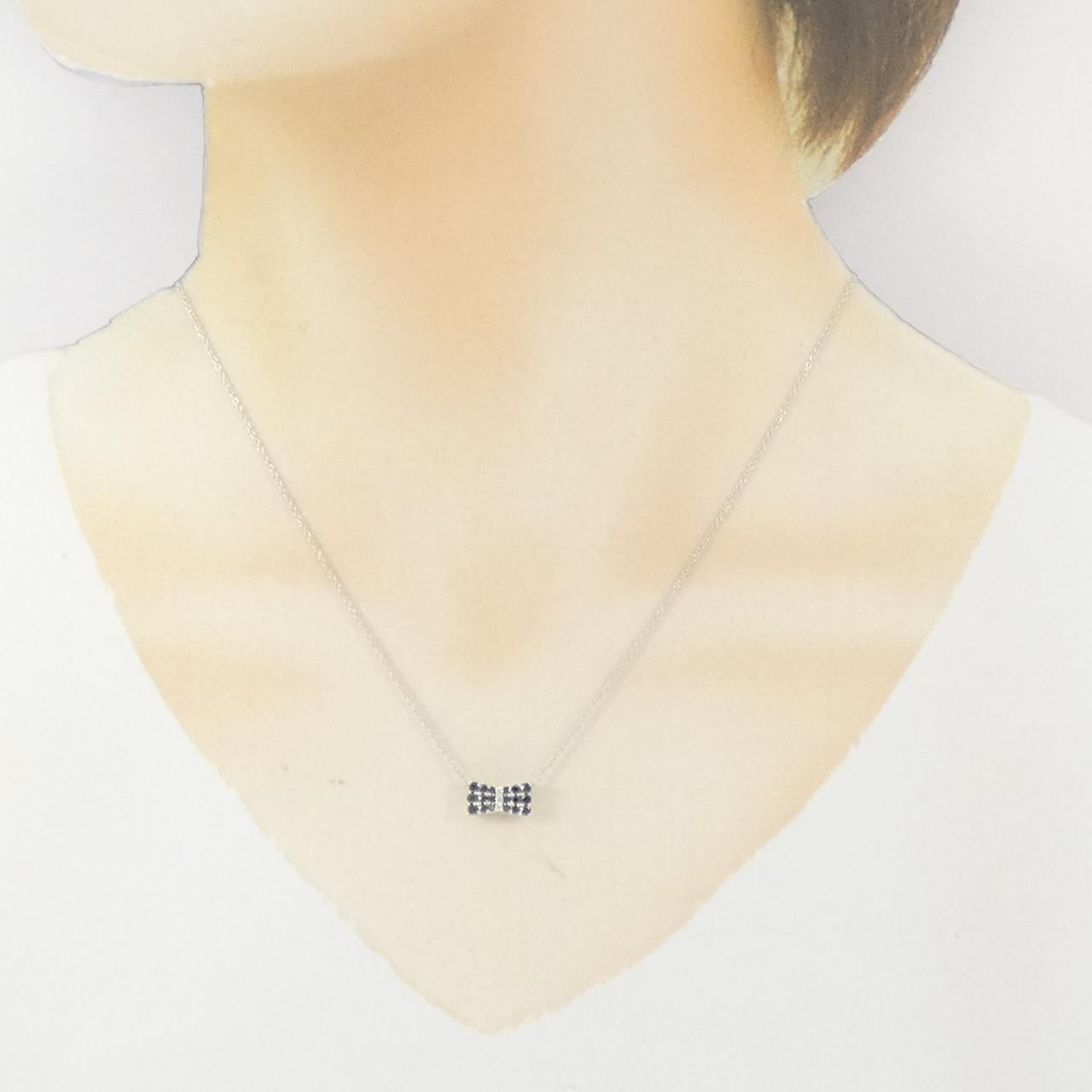 K18ホワイトゴールドダイヤモンドネックレス