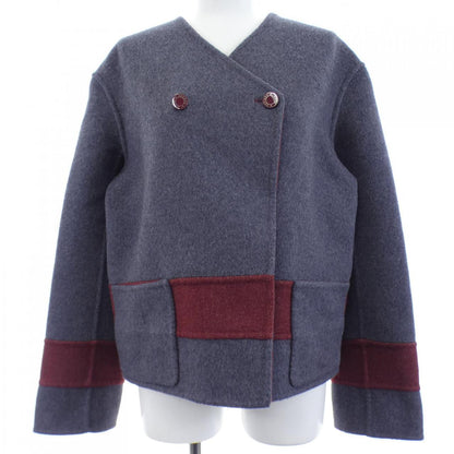 エルメス カシミヤノーカラージャケット