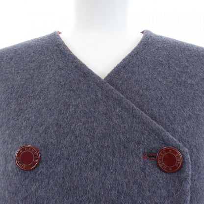 エルメス カシミヤノーカラージャケット