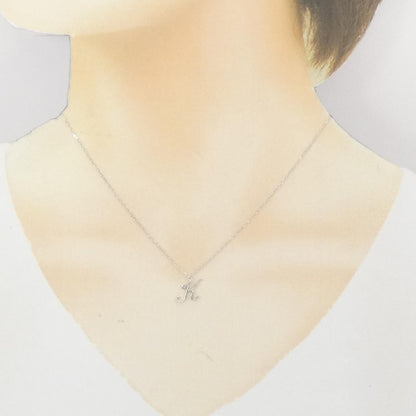 K10ホワイトゴールドイニシャルKネックレス