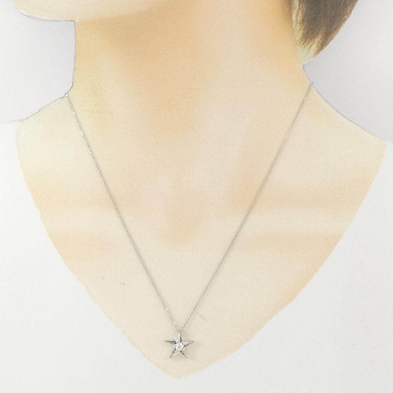 プラチナ ダイヤモンド スターネックレス