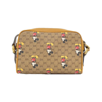 グッチ ミッキープリントミニGGスプリームキャンバス レザー ショルダーバッグ