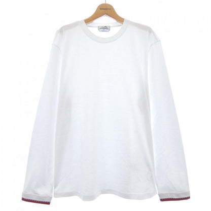 エルメス Tシャツ レザー ディテール Tシャツ L
