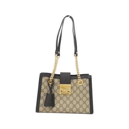 グッチ PADLOCK GGスプリームキャンバス レザー ショルダーバッグ