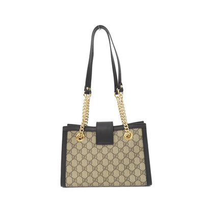 グッチ PADLOCK GGスプリームキャンバス レザー ショルダーバッグ