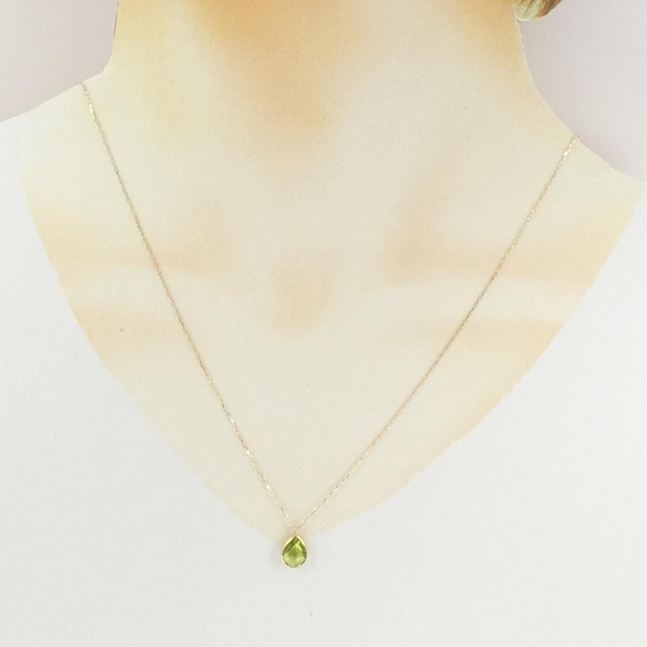 Au750ペリドットネックレス