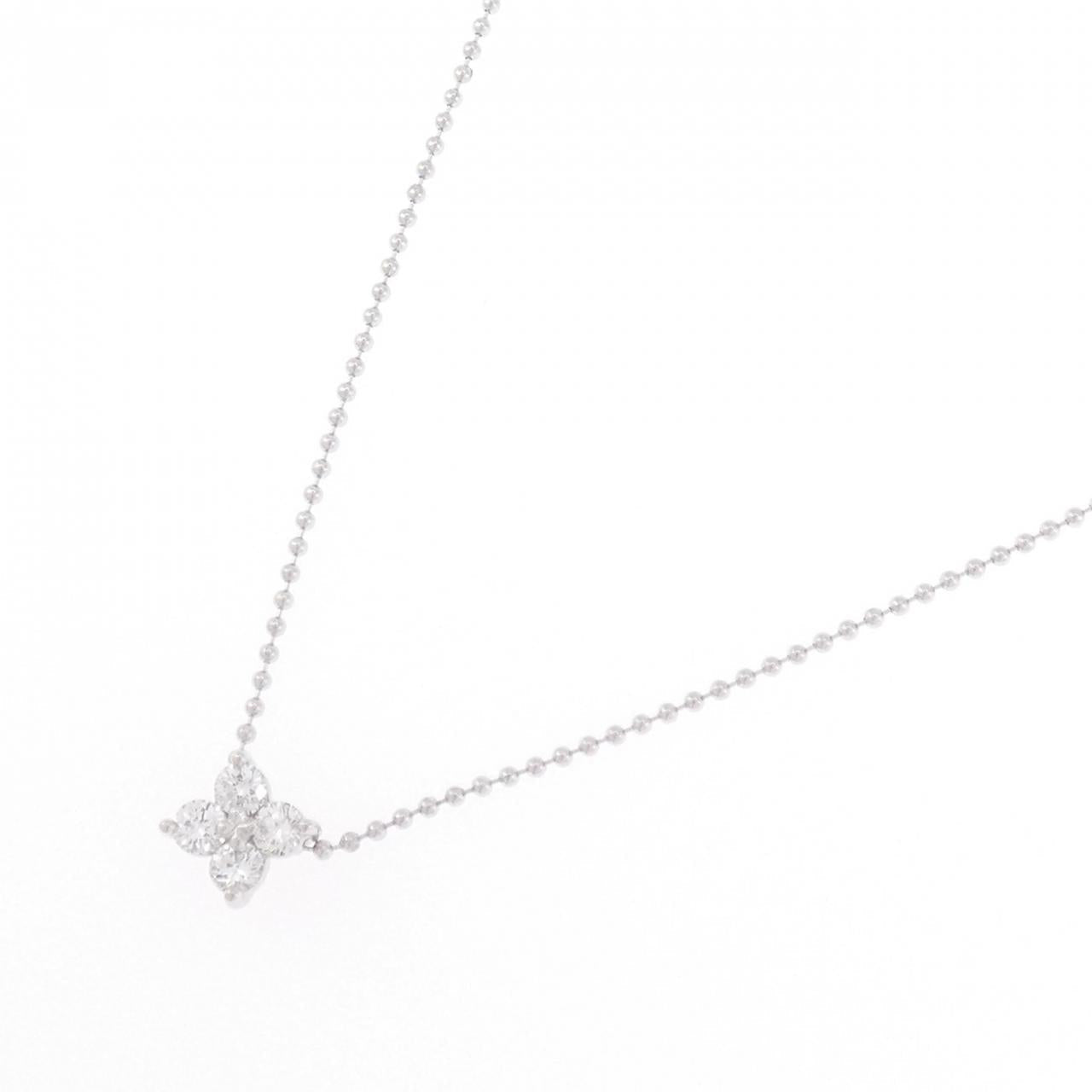 タサキ K14ホワイトゴールド 0.24CT ダイヤモンドネックレス