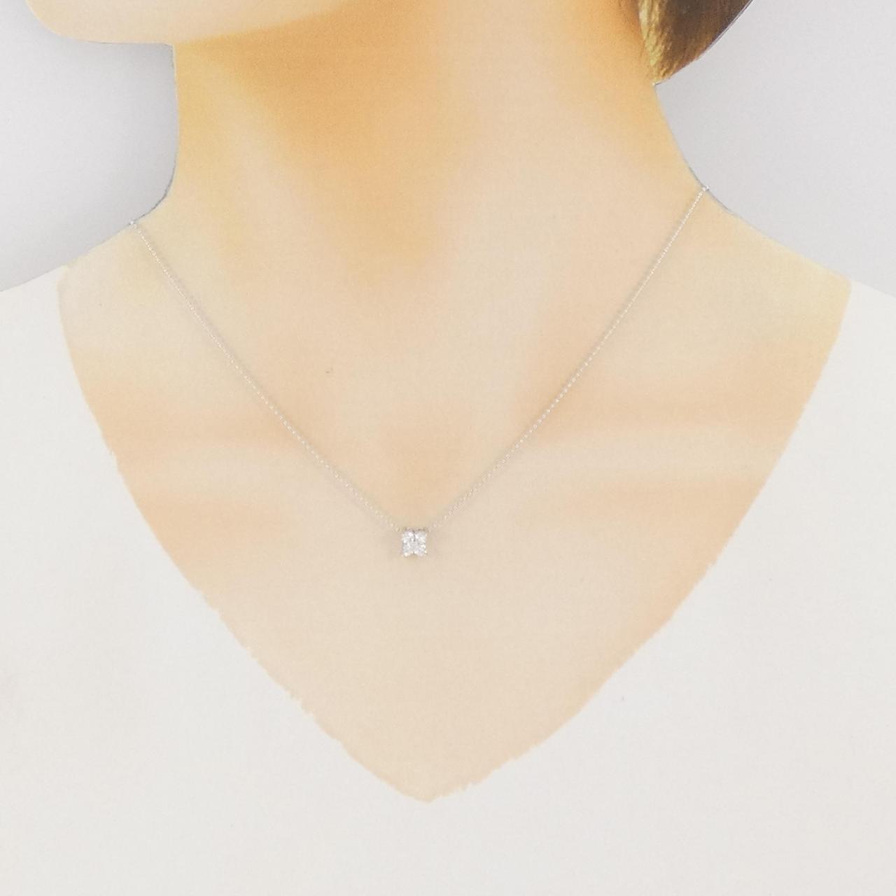 タサキ K14ホワイトゴールド 0.24CT ダイヤモンドネックレス