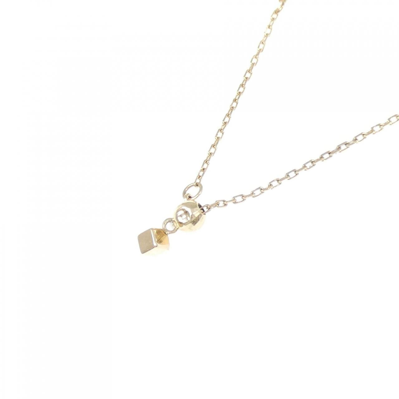 アガット 淡水パール K10イエローゴールド ネックレス