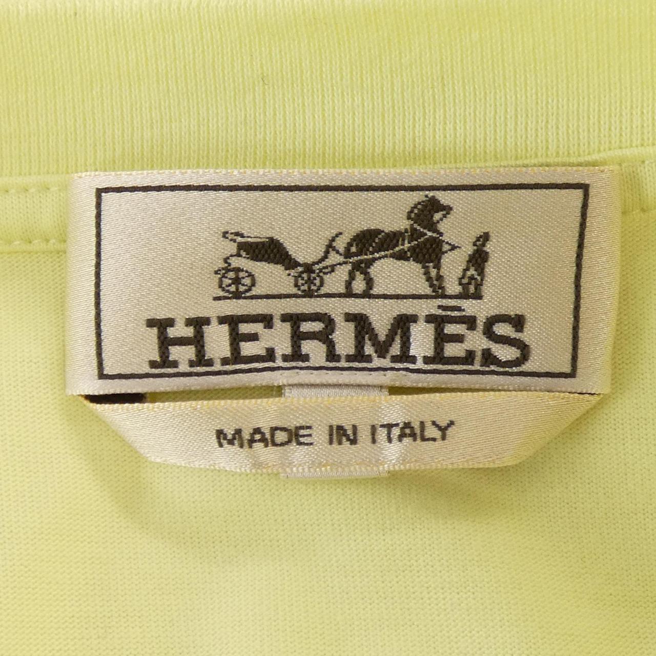 エルメス CHEVAUX EN SYMETRIE コットンTシャツ
