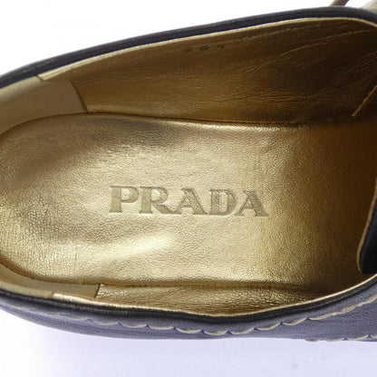プラダ レザー厚底ヒールシューズ