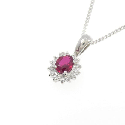 プラチナ 0.33CT ルビーダイヤモンドネックレス