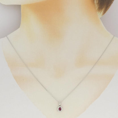 プラチナ 0.33CT ルビーダイヤモンドネックレス