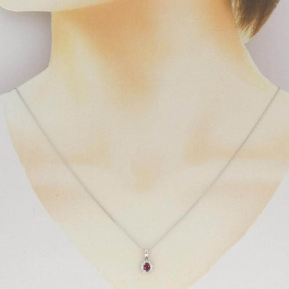 プラチナ 0.33CT ルビーダイヤモンドネックレス