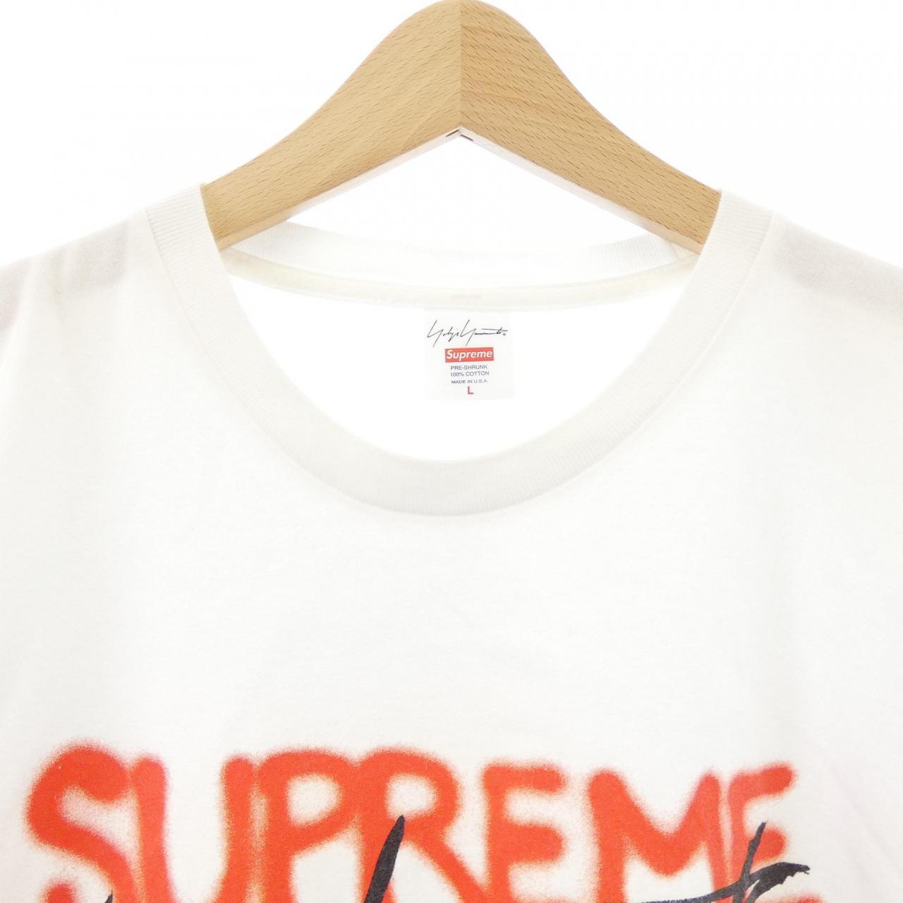 シュプリーム Yohji Yamamoto ロゴ コットンTシャツ