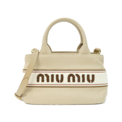 ミュウミュウ CANVAS RICAMO ショルダーバッグ